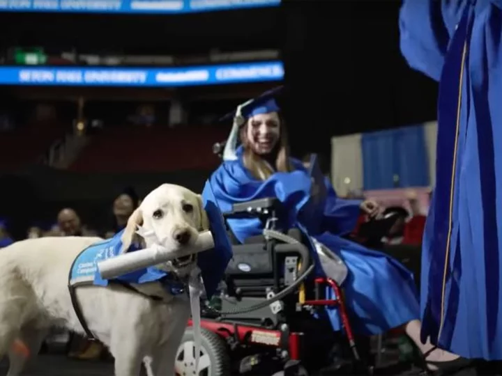 Student's service dog receives diploma at New Jersey graduation ceremony