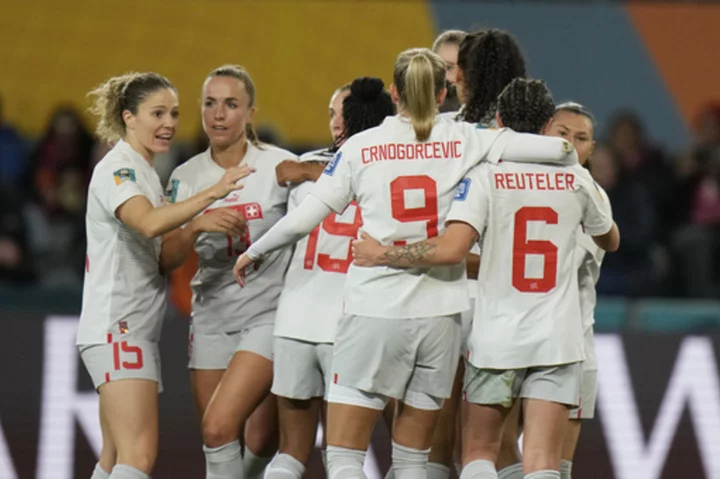 Switzerland beats Philippines 2-0 in its Women's World Cup opener