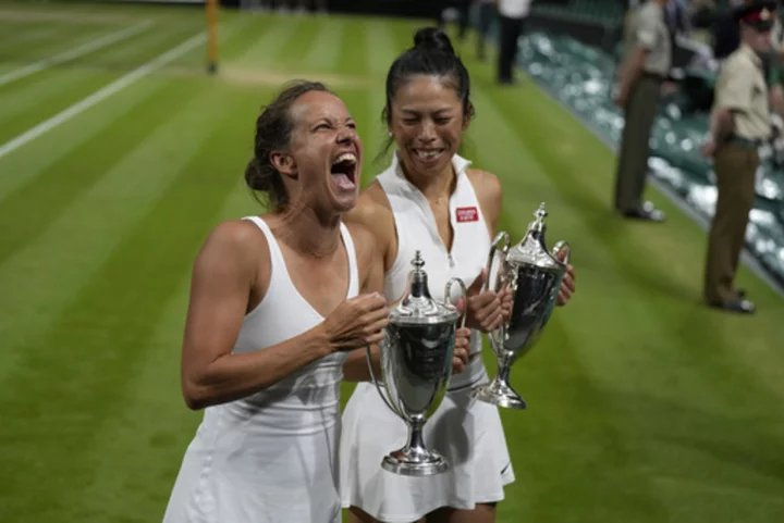 Hsieh Su-Wei and Barbora Strycova win second women's doubles title together at Wimbledon